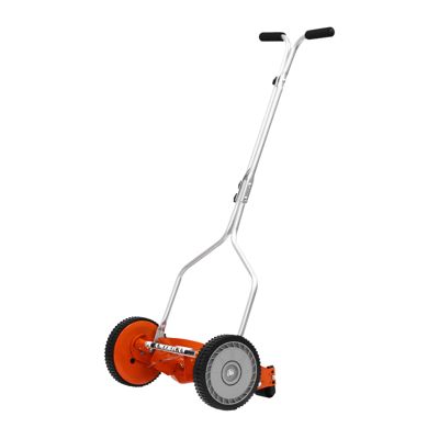 VENTEO - Tondeuse Manuelle Hélicoïdale Gazon 4 Lames 35 cm - Hauteur Réglable 1,27 à 4,45 cm Coupe Précise - Tondeuse à Gazon Manu
