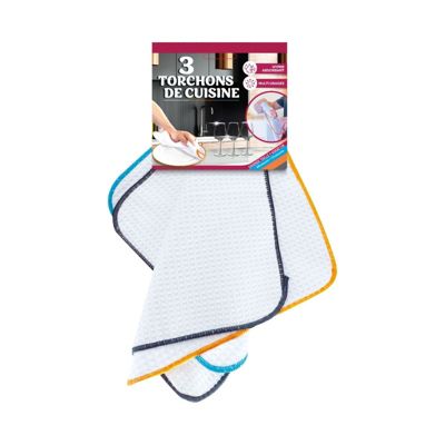 VENTEO Torchon Cuisine Microfibre Absorbante - Ustensiles De Cuisine Textiles - Entretien Lave Linge - Usage Vaisselle Surfaces Do