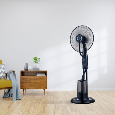 Ventilateur brumisateur 40 cm 3 vitesses noir