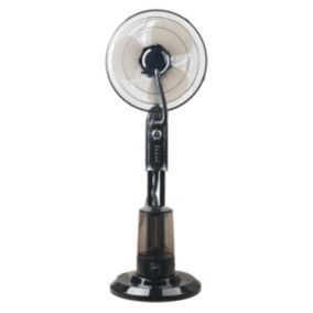 Ventilateur Brumisateur 75W Orientable 3 vitesses Réservoir 3.2L Timer 1h Nébuliseur Portable NIKLAS