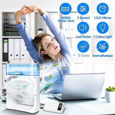 Ventilateur brumisateur,petit ventilateur silencieux,3 vitesses, USB ...