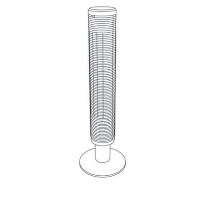 Ventilateur colonne oscillant GoodHome 90 cm, 45W