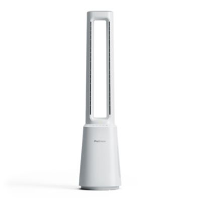 Ventilateur colonne sans pales premium OmniAir 104 cm avec purificateur d'air - Blanc
