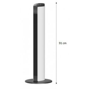 Ventilateur Colonne télécommande blanc et noir Domair Slim