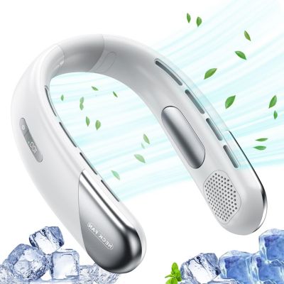 Ventilateur de cou portable 2400 mAh, ventilateur de refroidissement sans pales, ventilateur portable rechargeable