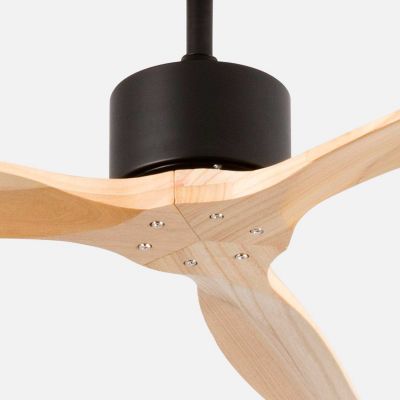 Ventilateur de Plafond 3 Pales Noir 55W 6 Vitesses Nebraska Thinia Home