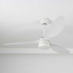 VENTILATEUR DE PLAFOND A PALES BLANC IZYFAN SANS LED