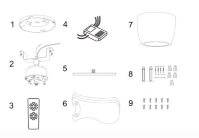 VENTILATEUR DE PLAFOND A PALES BLANC SAMARAT SANS LED GARANTIE A VIE