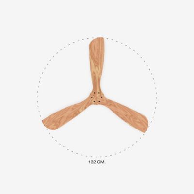 Ventilateur de plafond acier marron pales noyer fonce moteur DC 6 vitesses