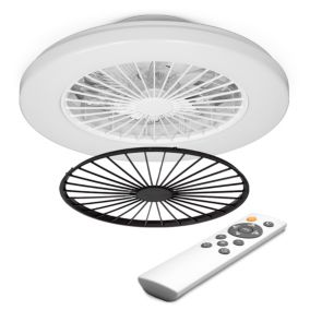 Ventilateur de plafond Eco Aviatos blanc 162 cm