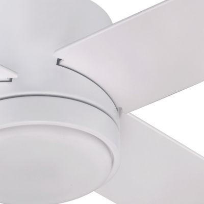 Ventilateur de plafond avec éclairage GoodHome Burbank coloris blanc pour pièce de 15 m² Ø.106 cm