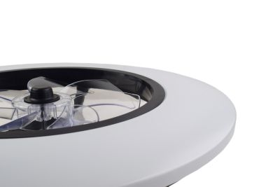 Ventilateur de plafond avec éclairage GoodHome Hewish coloris noir et blanc pour pièce de 15 m² Ø.58 cm