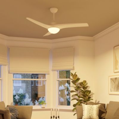 Ventilateur de plafond Turbo Swirl Blanc 105 cm avec éclairage et chainettes | Boutique en ligne