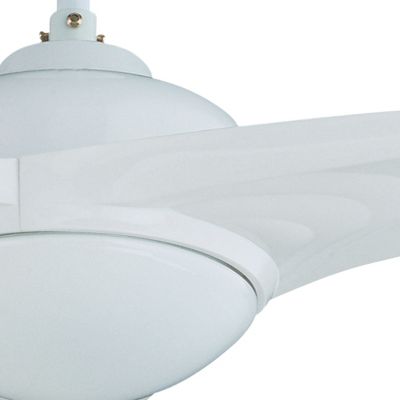 Ventilateur de plafond avec éclairage GoodHome Linto coloris blanc pour pièce de 25 m² Ø.132 cm