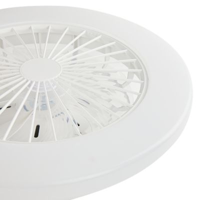 Ventilateur de plafond avec éclairage LED blanc Ø.50cm Seynave Ricardo
