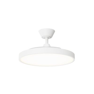 Ventilateur de plafond avec éclairage LED blanc pales retractables Ø.107 cm Sulion - télécommande incluse