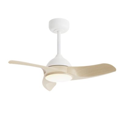 Ventilateur de plafond avec éclairage LED effet bois clair Ø.76 cm Sulion - télécommande incluse