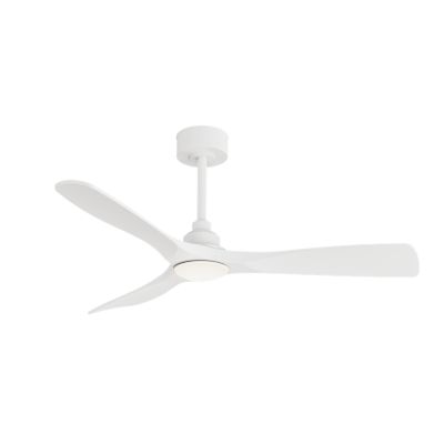 Ventilateur de plafond avec éclairage LED IP44 blanc Ø.107 cm Sulion - télécommande incluse
