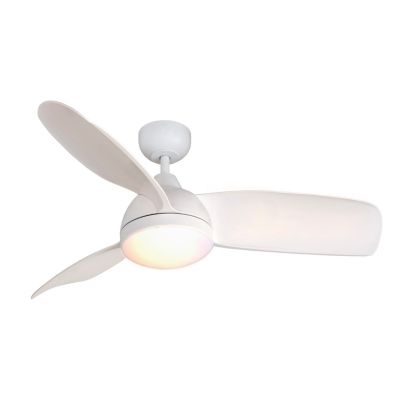 Ventilateur de plafond avec éclairage LED métal blanc Ø.107 cm GoodHome - Télécommande incluse