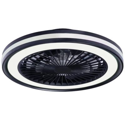 Ventilateur de plafond avec éclairage LED RGB noir Ø.46 cm Seynave Sergio