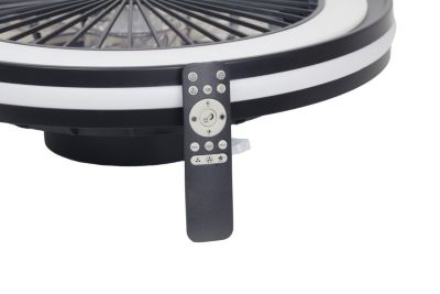 Ventilateur de plafond avec éclairage LED RGB noir Ø.46 cm Seynave Sergio