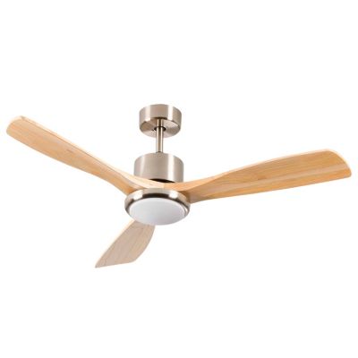 Ventilateur de Plafond avec Lumière 3 Pales 56W 6 Vitesses Alaska Bois Naturel Dayron