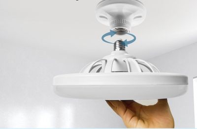 Ventilateur Plafond Avec Lumiere, 5 Pales Intelligentes, Ventilateur De