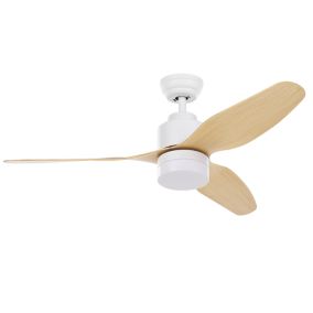 Ventilateur de plafond avec luminaire blanc ANDERSON