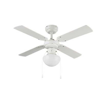 Ventilateur de plafond blanc 1 x E27 Ø92 cm