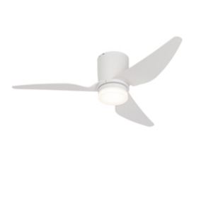 Ventilateur de plafond blanc 123cm LED incluse Dimmable avec télécommande - Patty