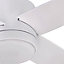 Ventilateur de plafond Burbank LED intégrée IP20 2200lm L.106xH.42cm blanc GoodHome