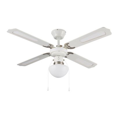 Ventilateur De Plafond Colours Lari Blanc 1 X E27 Ø107 Cm | Castorama