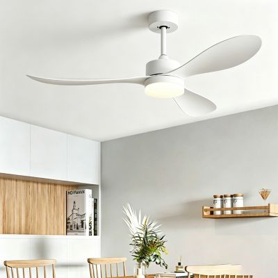 Ventilateur de plafond de 106 cm avec éclairage et commande murale, 3 températures de couleur, 6 vitesses et minuterie