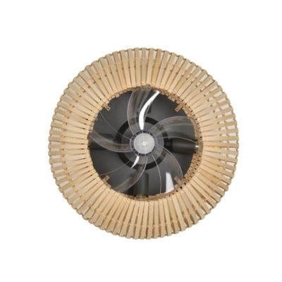 Ventilateur de plafond effet bois Fortaleza Ø50 IP20 E27 20W Corep