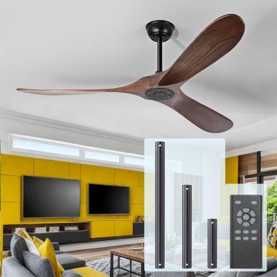 Ventilateur de Plafond Grande Taille 223 cm Silencieux avec ou sans Lumiere - EXQUIO, A-sans ampoule