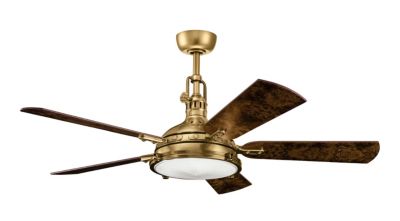 Ventilateur de Plafond Hatteras Bay 142cm - Laiton antique bruni