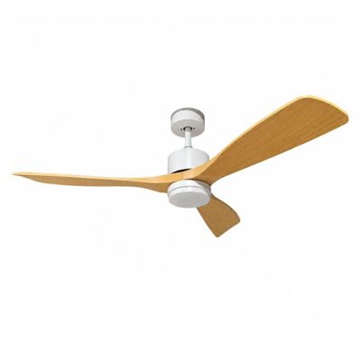 Ventilateur de Plafond LED 18W CCT Blanc et Effet Bois Clair avec Télécommande 122cm - SILAMP