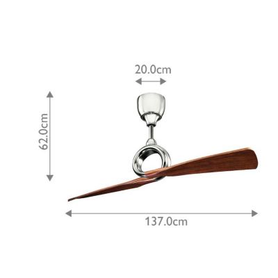 Ventilateur de Plafond Link  137cm  - Nickel Poli