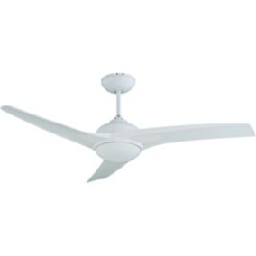 Ventilateur de plafond Linto E14 IP20 L.132xH.46cm blanc GoodHome