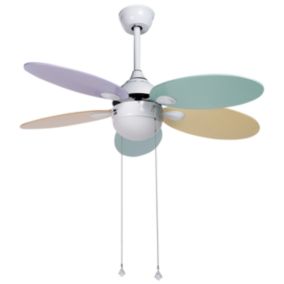 Ventilateur de plafond multicolore avec lampe WEBER