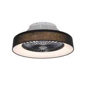 Ventilateur de plafond noir avec LED et télécommande - Emily
