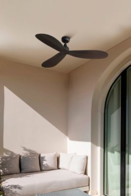 Ventilateur de plafond PALMA M IP44 marron