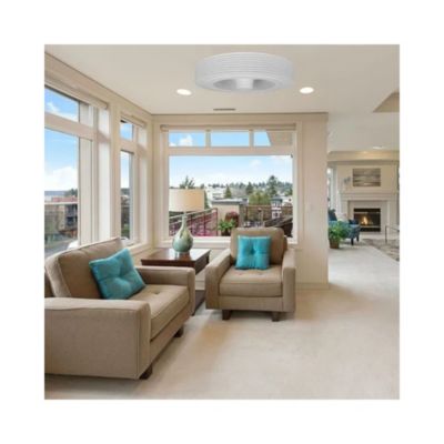 VENTILATEUR DE PLAFOND SANS PALES BLANC EXHALE SANS LED
