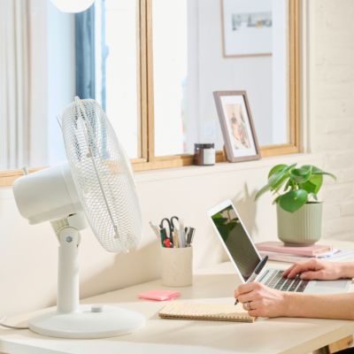 Ventilateur de table 28 cm blanc 3 vitesses