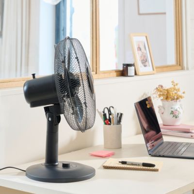Ventilateur de table 28 cm noir 3 vitesses
