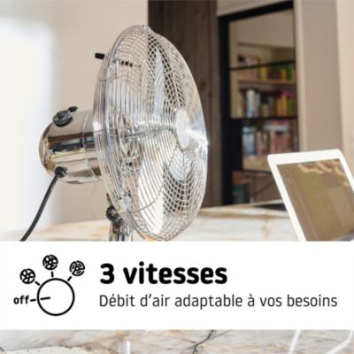 Ventilateur de table 30 cm chrome FTE30-23A