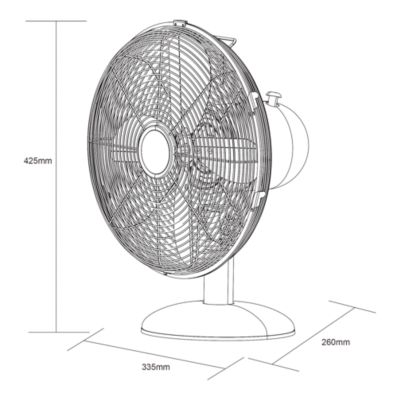 Ventilateur de table 30 cm chrome FTE30-23A