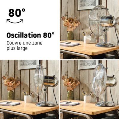 Ventilateur de table 30 cm chrome FTE30-23A