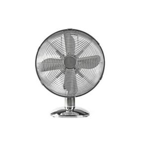 Ventilateur de table 40 cm chromé métallique Domair