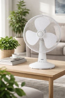 Ventilateur de table blanc 40W 35 cm Varma